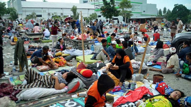 Para korban gempa dan tsunami Pali. Foto: dok/antara