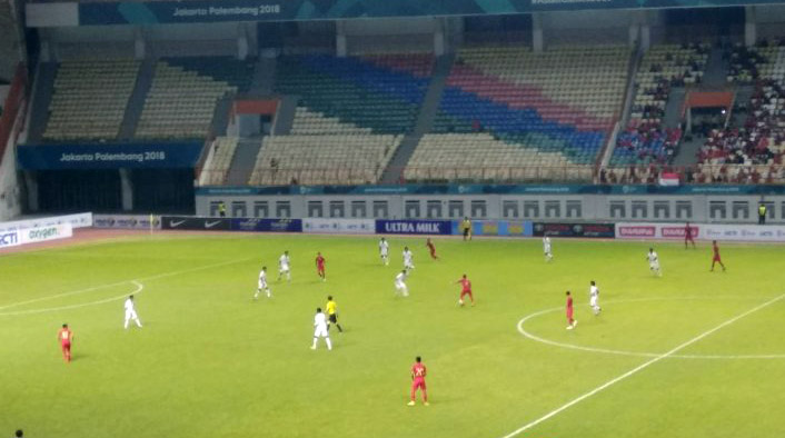 Laga persahabatan Internasional antara Timnas Indonesia vs Myanmar berakhir dengan kemenangan Indonesia 3-0 di Stadion Wibawa Mukti, Cikarang, Jawa Barat, Rabu 10 Oktober 2018. (Foto: Antara)