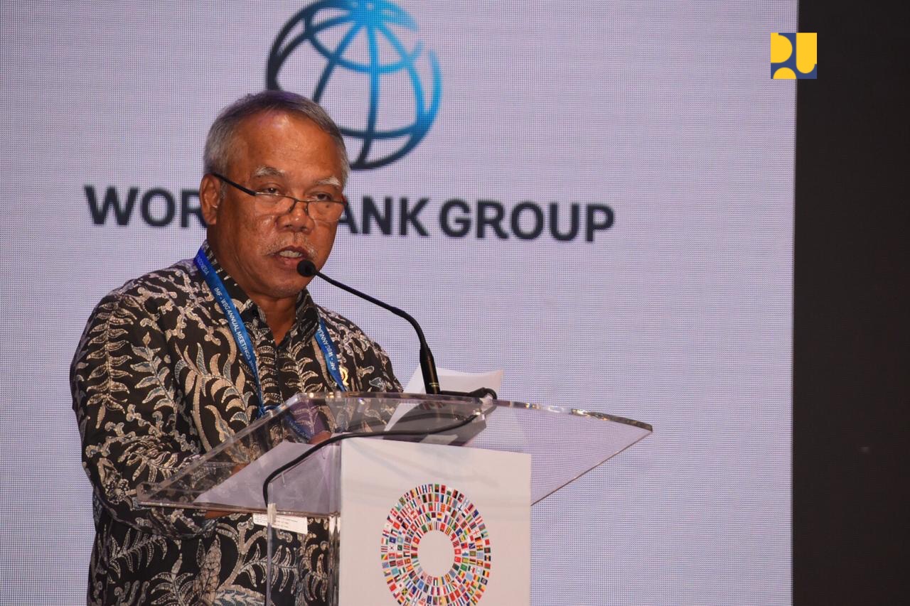 Menteri Pekerjaan Umum dan Perumahan Rakyat (PUPR) Basuki Hadimuljono menjadi salah satu pembicara acara High Level Dialogue on Disaster Risk Financing and Insuring (DRFI) in Indonesia: The National Strategy to Build Fiscal Resilience. (Foto: PUPR)