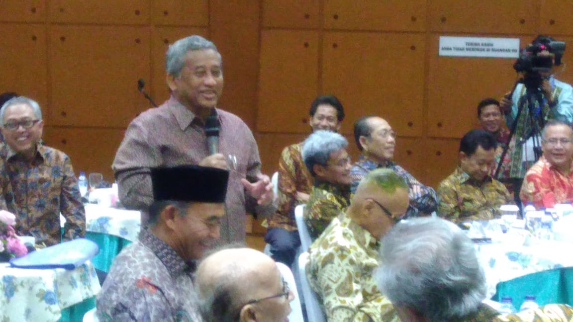 Mantan Mendikbud M Nuh saat menghadiri pertemuan para mantan Mendikbud. Foto: asmanu/ngopibareng 