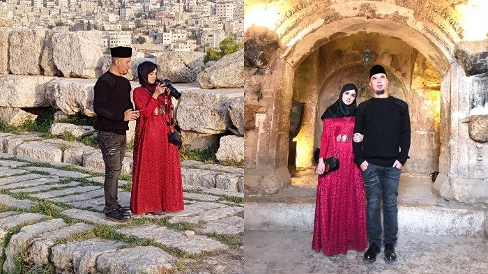 Ahmad Dhani dan istri, Mulan Jameela saat di Yerusalem. Foto: IG/mulanjemeela1.