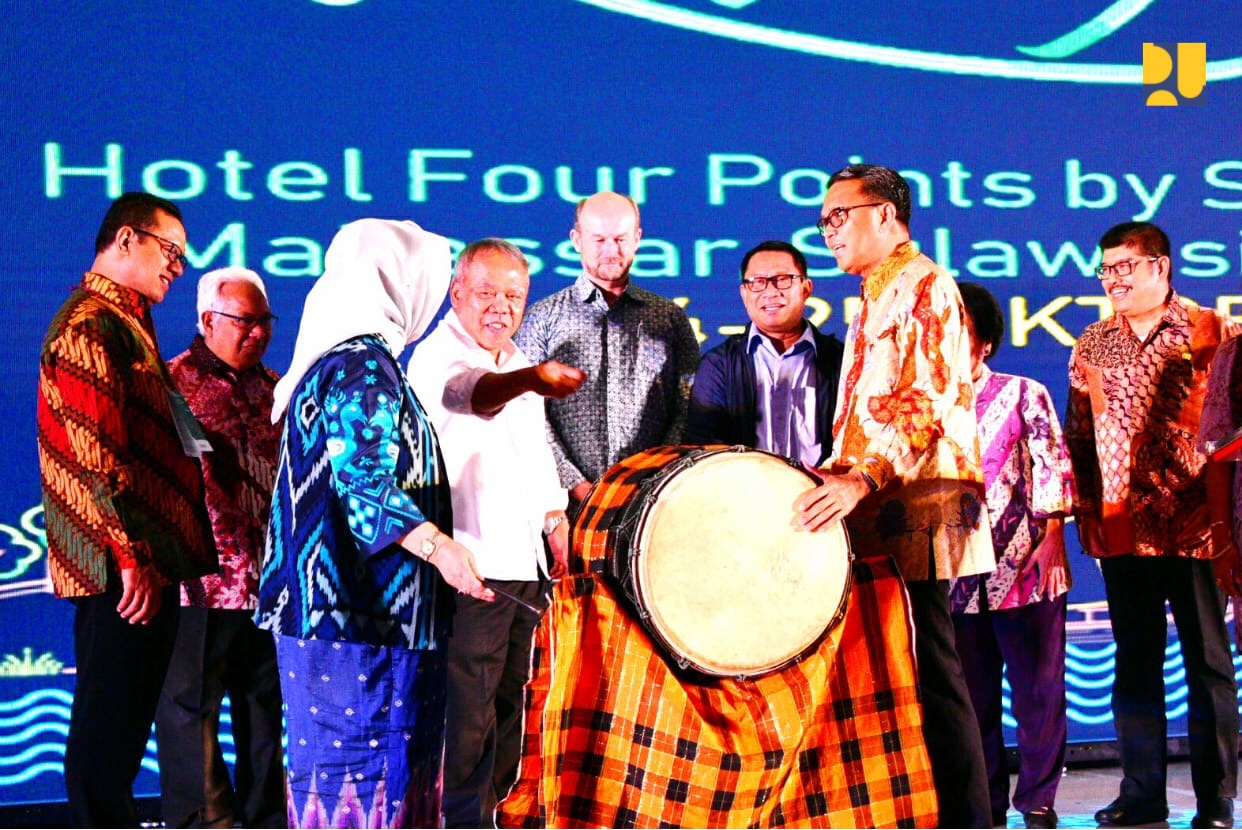 Menteri Pekerjaan Umum dan Perumahan Rakyat (PUPR) Basuki Hadimuljono dalam pembukaan Festival Kawasan Timur Indonesia di Kota Makassar, Sulawesi Selatan, Rabu 24 Oktober 2018. 