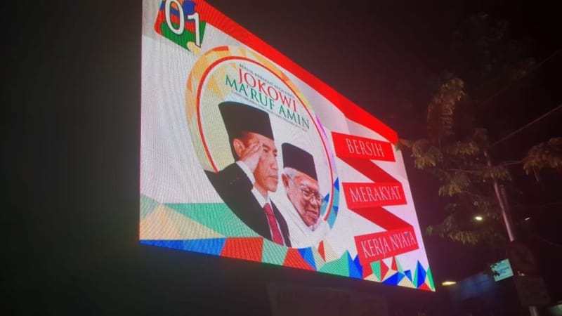 Iklan kampanye Jokowi-Maruf melanggar aturan. Foto: politiktoday
