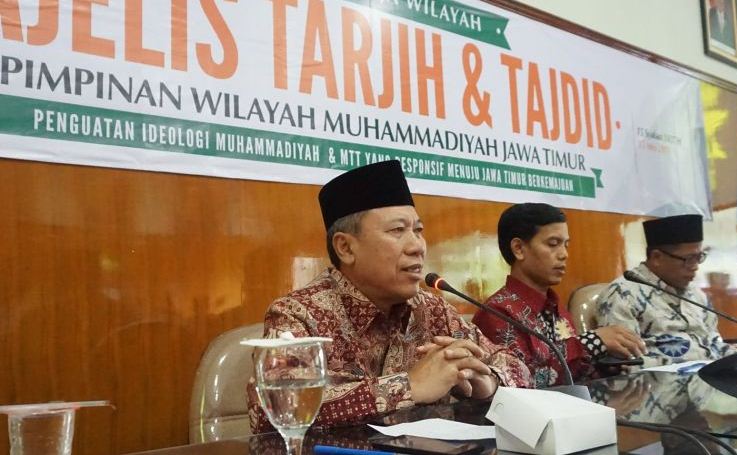 FORUM: Prof. Syafiq A. Mughni dalam forum Muhammadiyah. (foto: rep pwm)