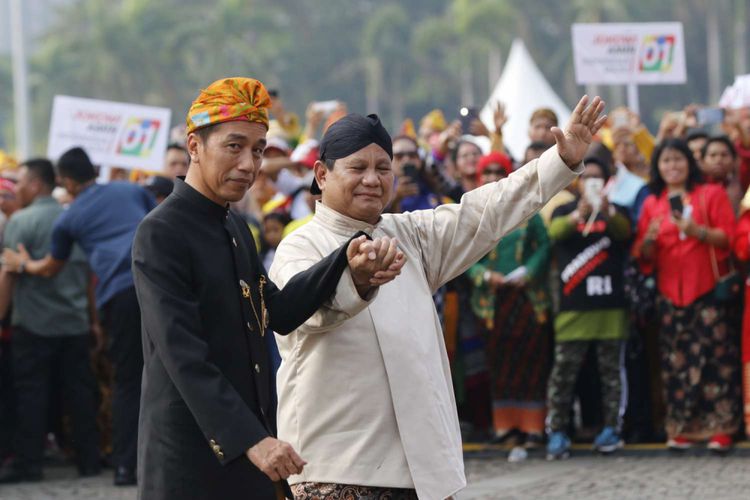 Joko Widodo (Jokowi) dan Prabowo Subianto, calon presiden dalam Pilpres 2019.