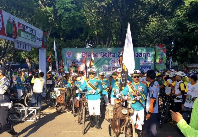 Parade Sepeda Nasional di Sidoarjo. Foto: antara
