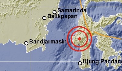 Lokasi gempa Mamasa Sulawesi Barat. Foto: BMKG