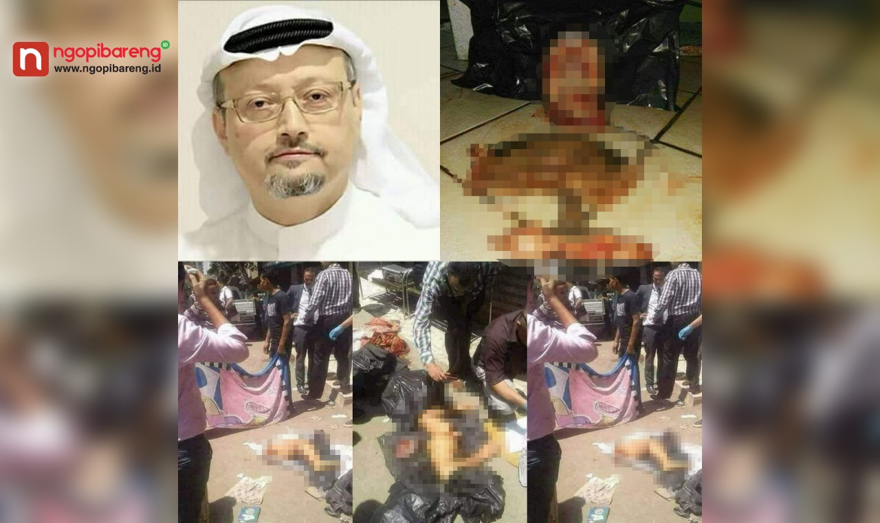 Foto yang diduga potongan tubuh Jamal Khashoggi. Foto: istimewa 