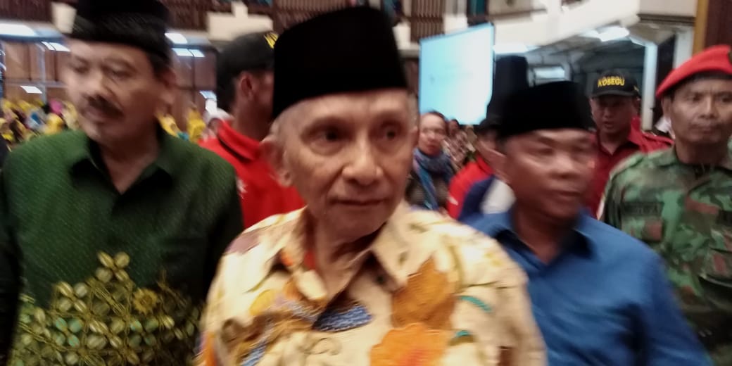 Amien saat menghadiri Peringatan Milad ke-106 Muhammadiyah di Islamic Center, Surabaya, Selasa, 20 November 2018. (Foto: Farid/ngopibareng.id)