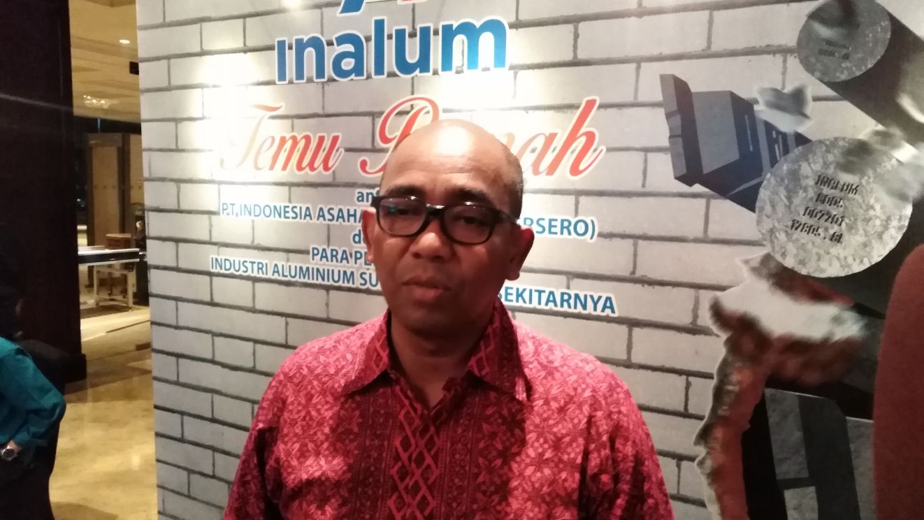 Direktur Keuangan Holding PT Inalum Orias Petrus Moedak, ditenui di Surabaya, Senin, 26 November 2018. (Foto: farid/ngopibareng.id)