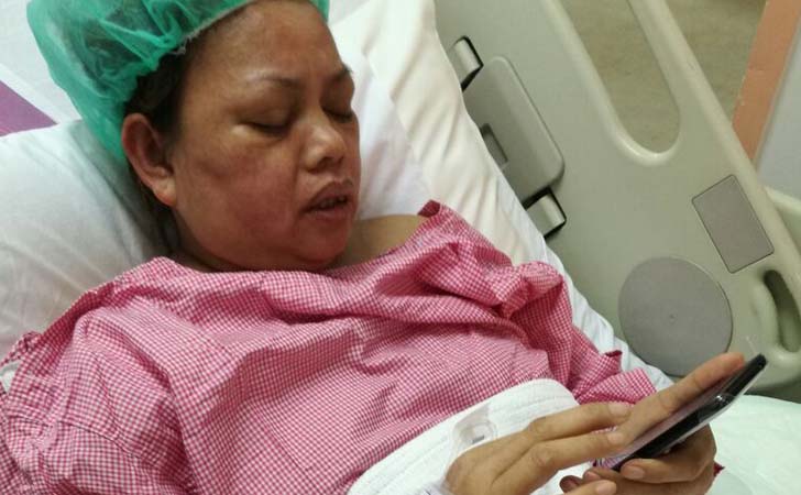 KETIKA DIRAWAT: Sivayolanda Maman Rukma ketika masih dirawat di RS di Jeddah. (Foto: KJRI Jeddah for ngopibareng.id)