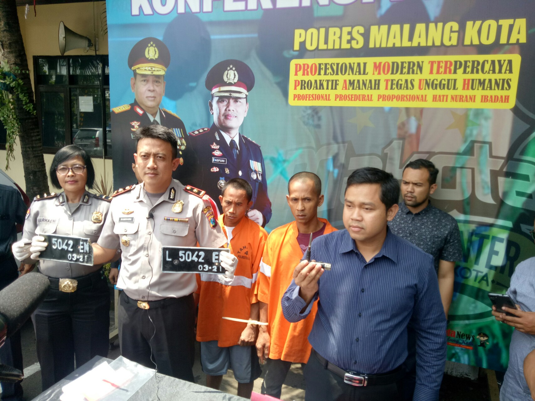 Gelar perkara kasus pencurian motor di Polres Malang Kota.