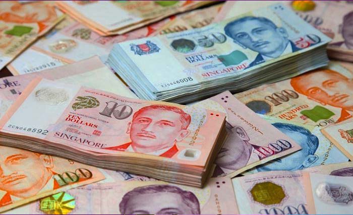 Ilustrasi tumpukan dolar Singapura. (Foto:Dok.Antara)