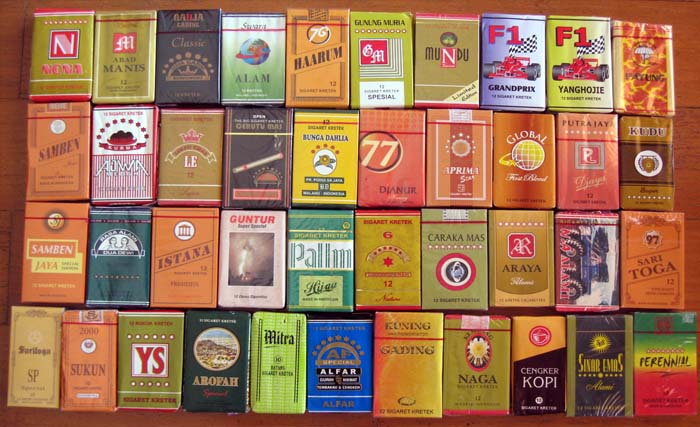 Ilustrasi rokok-rokok lokalan yang dijual tanpa cukai. (Foto:Dok.Antara)