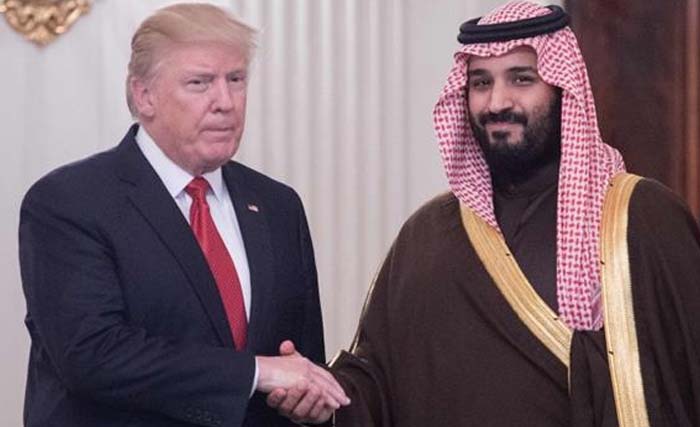 Presiden AS donald Trump dan Putera Mahkota Arab Saudi Pangeran Mohammad bin Salman. (Foto: Dok.AFP)