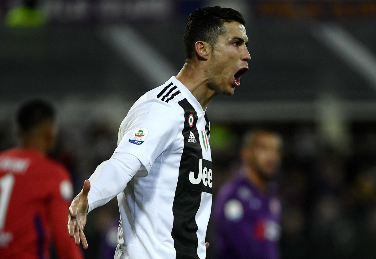 Cristiano Ronaldo mencetak gol penutup lewat titik putih saat Juventus menang 3-0 atas Fiorentina. (Foto: Twitter/@JuventusFC)