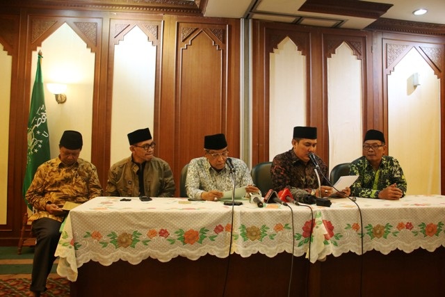 SIKAP TEGAS: KH Said Aqil Siroj, Ketua Umum Pengurus Besar Nahdlatul Ulama (PBNU), saat konferensi pers pada Senin 3 Desember 2018, (Foto: nu for ngopibareng.id)