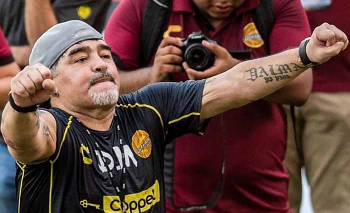 Diego Maradona pelatih tim Meksiko, Dorados of Sinaloa. (Foto: AFP)