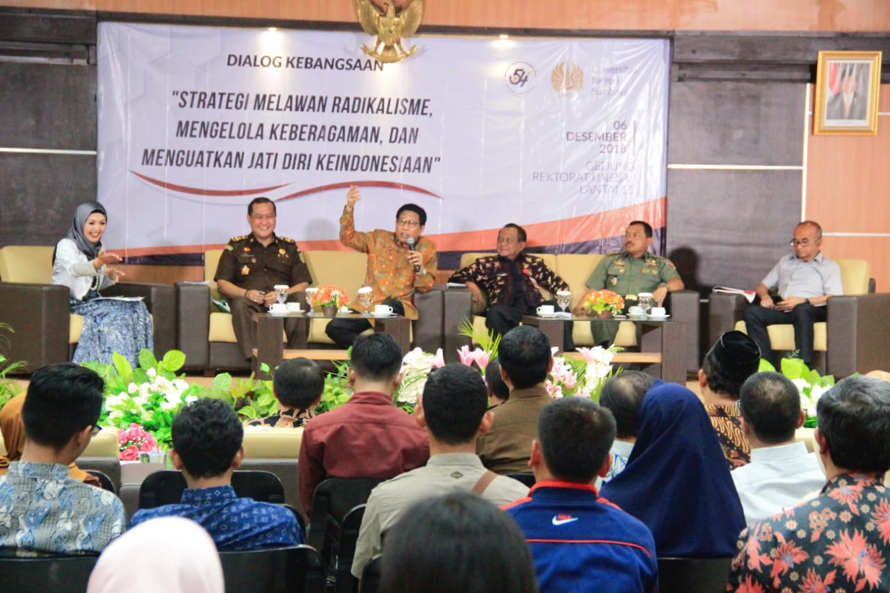 NON-KEKERASAN: Acara Dialog Kebangsaan dihelat Universitas Negeri Surabaya, Kamis, 6 Desember 2018.