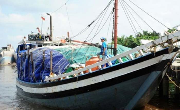 Kapal pembawa migran ilegal. (Foto:/Jessica Helena Wuysang/Antara)