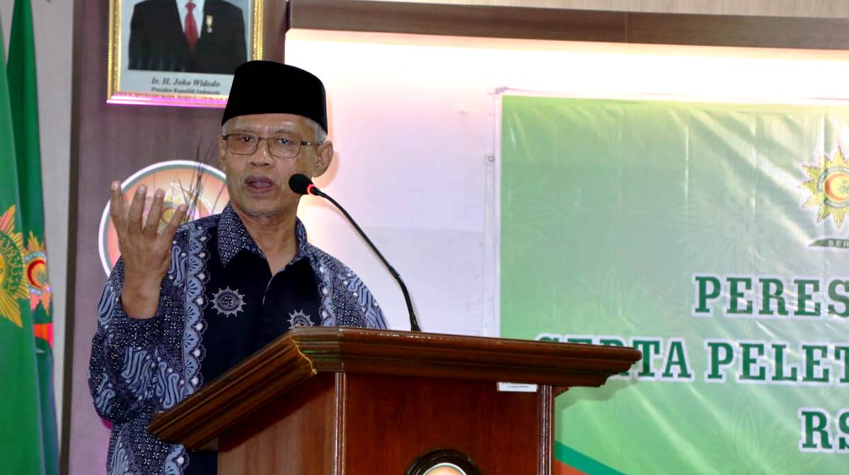 TEKAD: Ketua Umum PP Muhammadiyah Haedar Nashir. (Foto: md for ngopibareng.id)