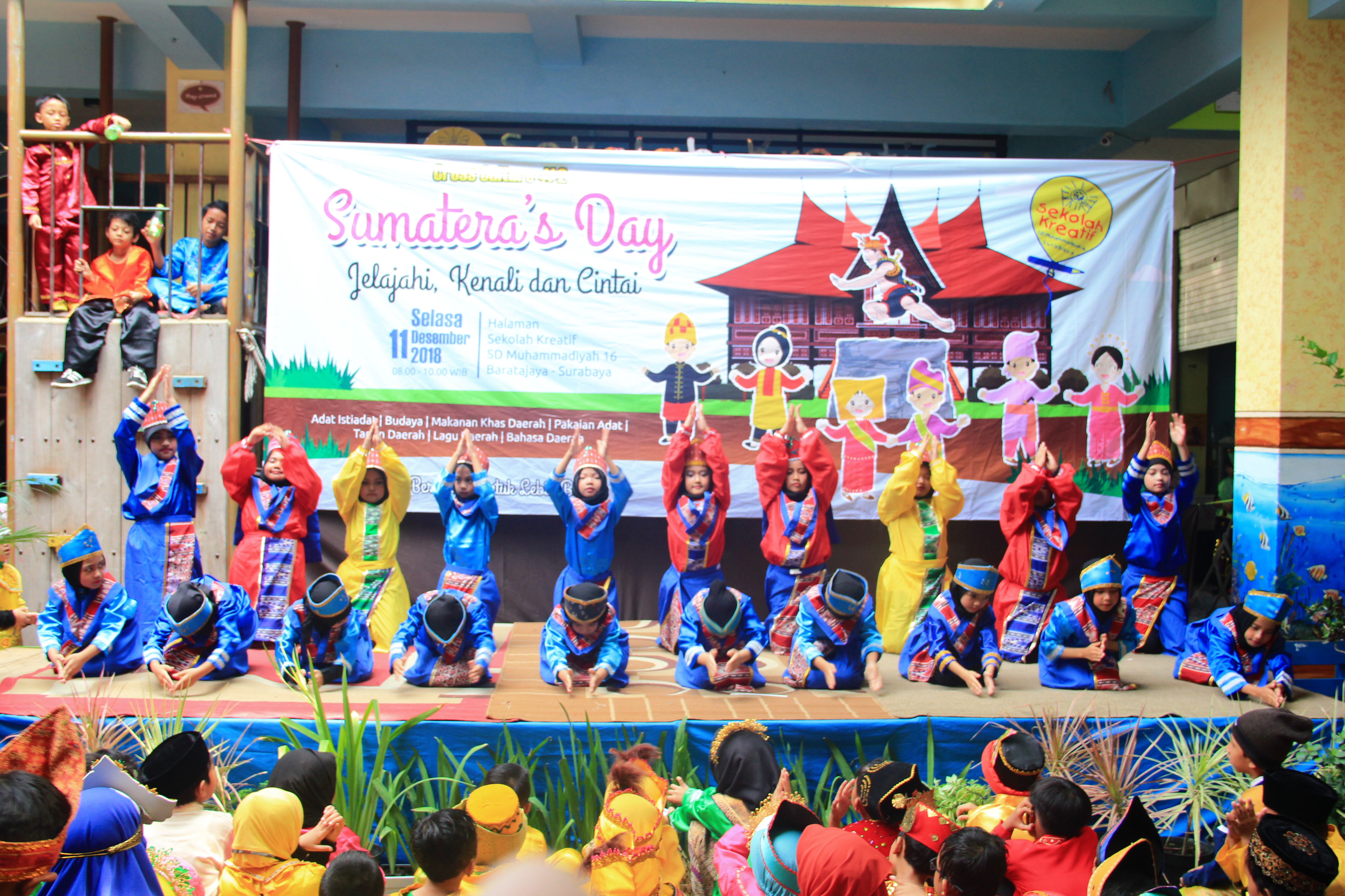 Kegiatan Festival Budaya yang diselenggarakan oleh SD Muhammadiyah 16 Surabaya. (Foto: Amanah/ngopibareng.id)