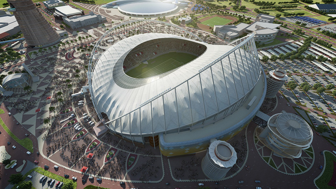 Maket Stadion Internasional Khalifa, salah satu venue Piala Dunia 2022 Qatar. (Foto: iloveqatar.net)  