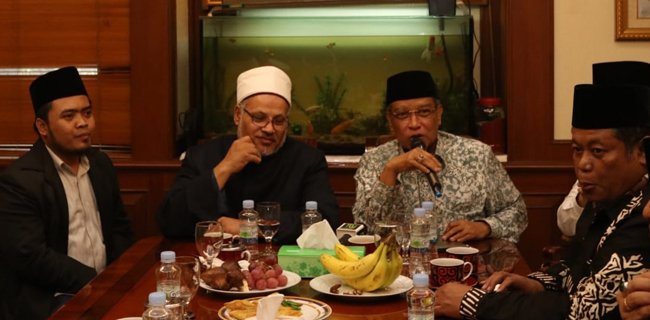 UKHUWAH: Prof Dr Ibrahim Hudhud (mantan Rektor Al-Azhar)  di PBNU Jakarta. (Foto: nu for ngopibareng.id)