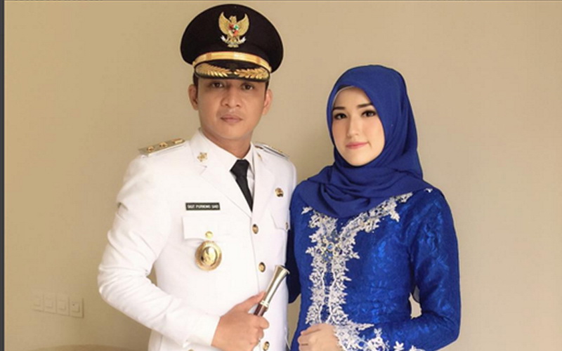 Wakil Wali Kota Palu Sigit Purnomo Syamsuddin Said alias Pasha Ungu, bersama sang istri Adelia Wilhelmina.