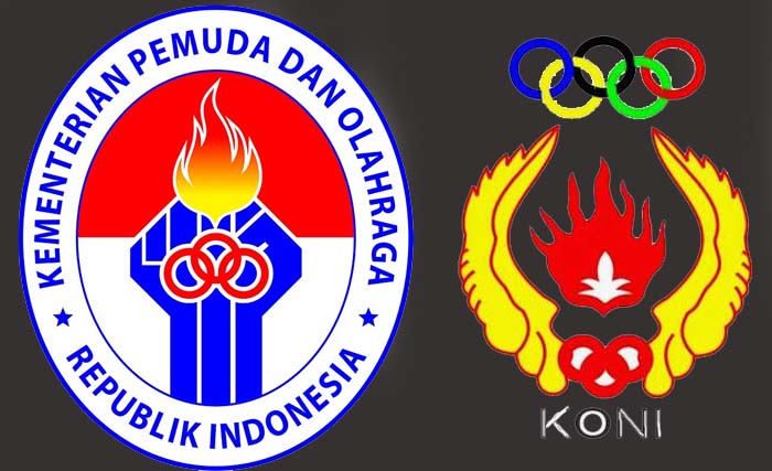 Ilustrasi Logo Kemenpora dan KONI. (Dok. Ngobar)