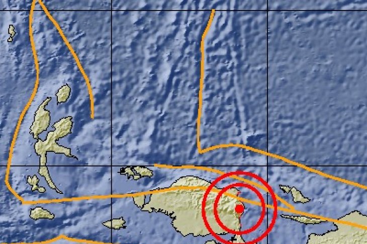 Peta pusat gempa Manokwari, Papua Barat, Jumat 28 Desember 2. (Foto: BMKG)