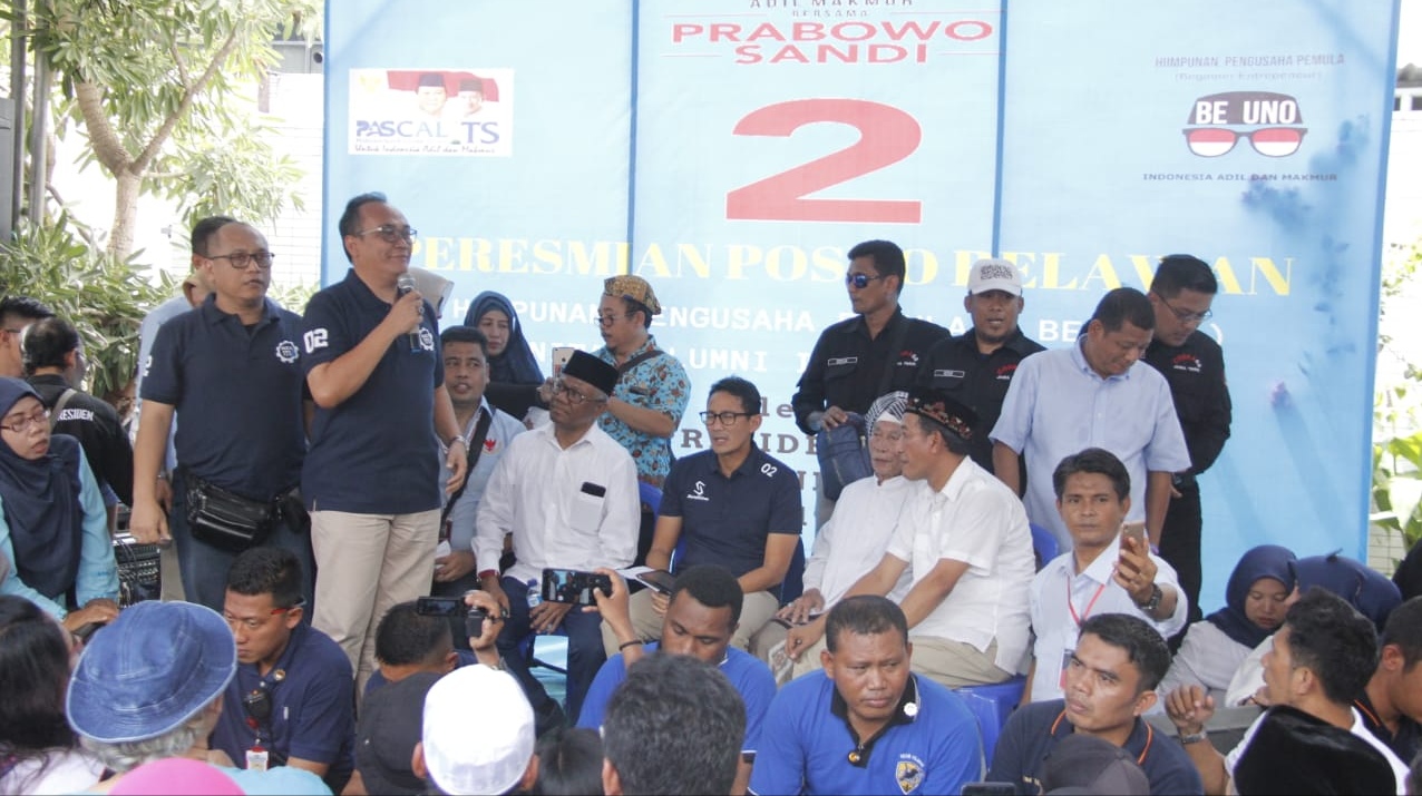 Kampanye Sandi di Jalan Darmo Kali Surabaya, pada Rabu, 2 Januari 2019, kemarin.