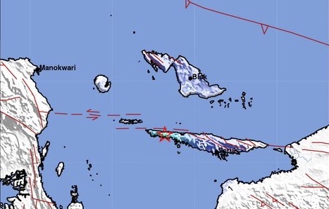 Lokasi Gempa Pulau Yapen, Papua. (Foto: BMKG)