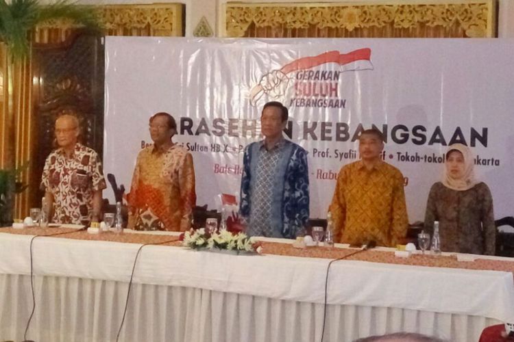 KEPRIHATINAN: Sarasehan kebangsaan di Balai Raos Jalan Magangan Kulon No 1, Panembahan, Keraton, Kota Yogyakarta. (Foto: aw for ngopibareng.id)