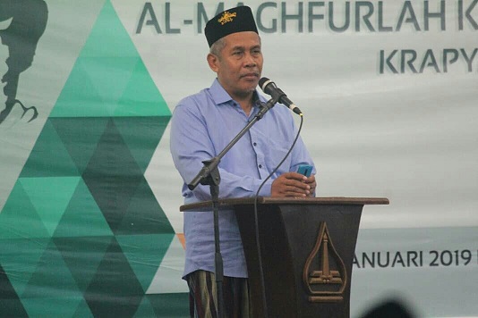 Ketua PWNU Jawa Timur KH Marzuki Mustamar di Ponpes Krapyak Yogyakarta. (Foto: nu for ngopibareng.id)