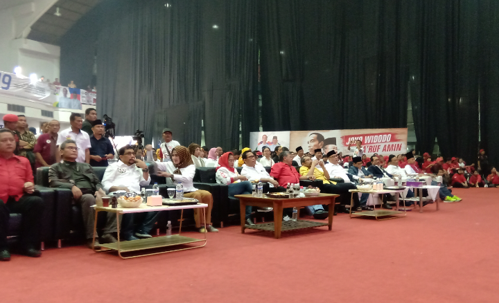 Suasana Debat Capres di Jatim Expo Internasional, Surabaya, Kamis 17 Januari 2019. (foto: farid/ngopibareng.id) 