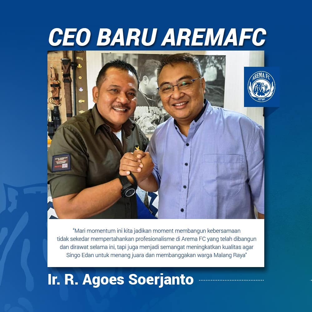 CEO Arema FC baru. (Foto: instagram @aremafcofficial)