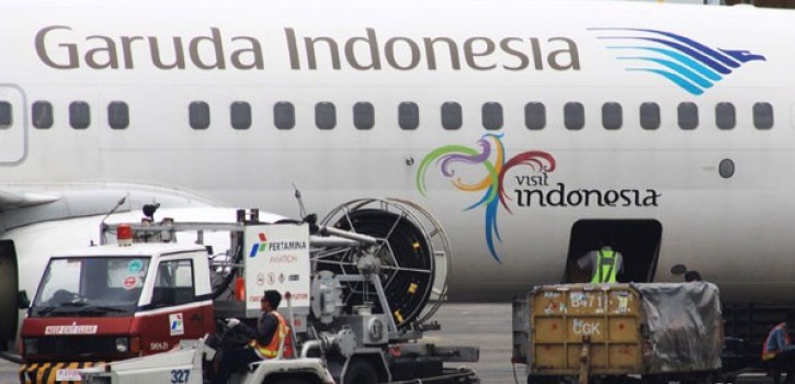 Pesawat Garuda Indonesia. (Foto: Antara/Rivan Awal Lingga)