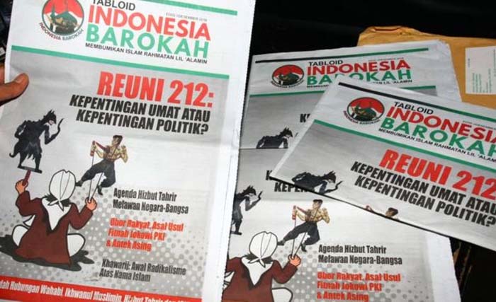 Tabloid 'Indonesia Barokah' sudah beredar luas di Indonesia. (Foto:BBC)
