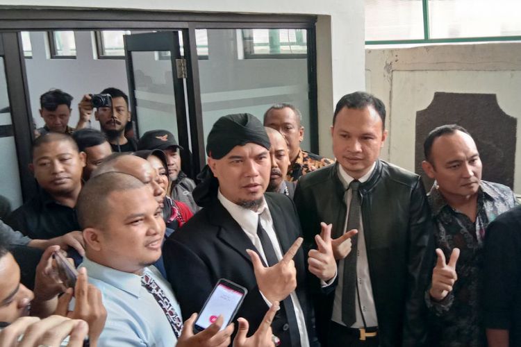 Ahmad Dhani Prasetyo ketika di  Pengadilan Negeri Jakarta Selatan. (Foto: asm/ngopibareng.id)