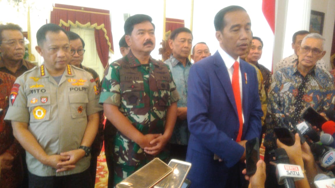 Presiden Joko Widodo soal kabar gembira buat Bintara dan Tamtama dan Rapim di Istana Negara. (Foto:Asmanu)