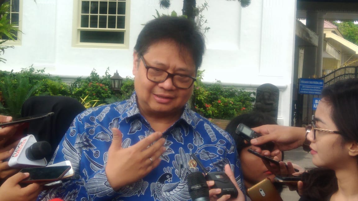 Menteri Perindustrian Airlangga Hartarto, gaya Prabowo mirip Donald Trump. (Foto: Asmanu/ngopibareng.id)