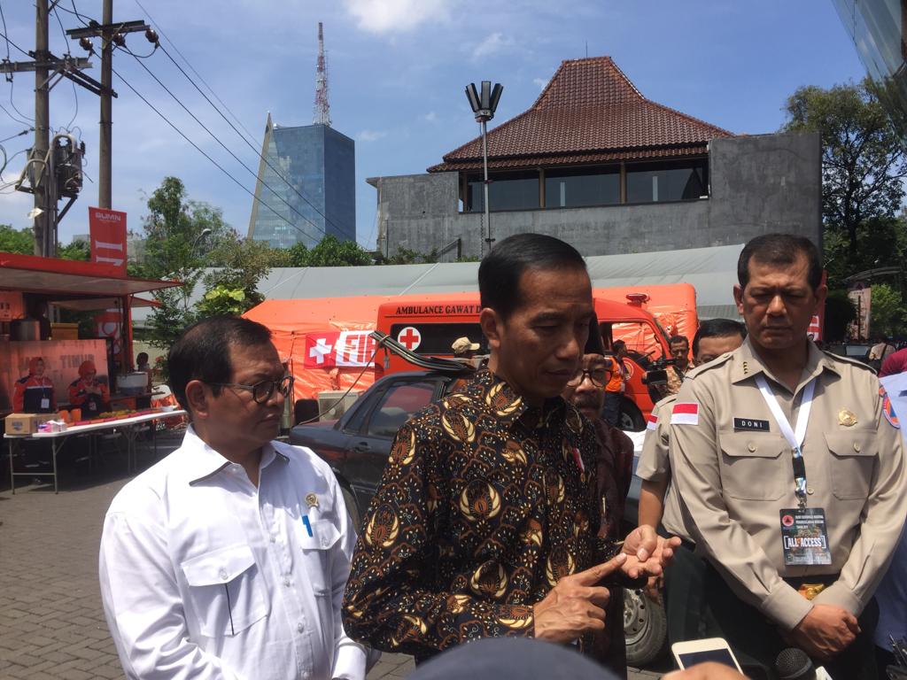 Jokowi saat berada di Surabaya, Sabtu 2 Februari 2019. (foto: Farid/ngopibareng.id) 