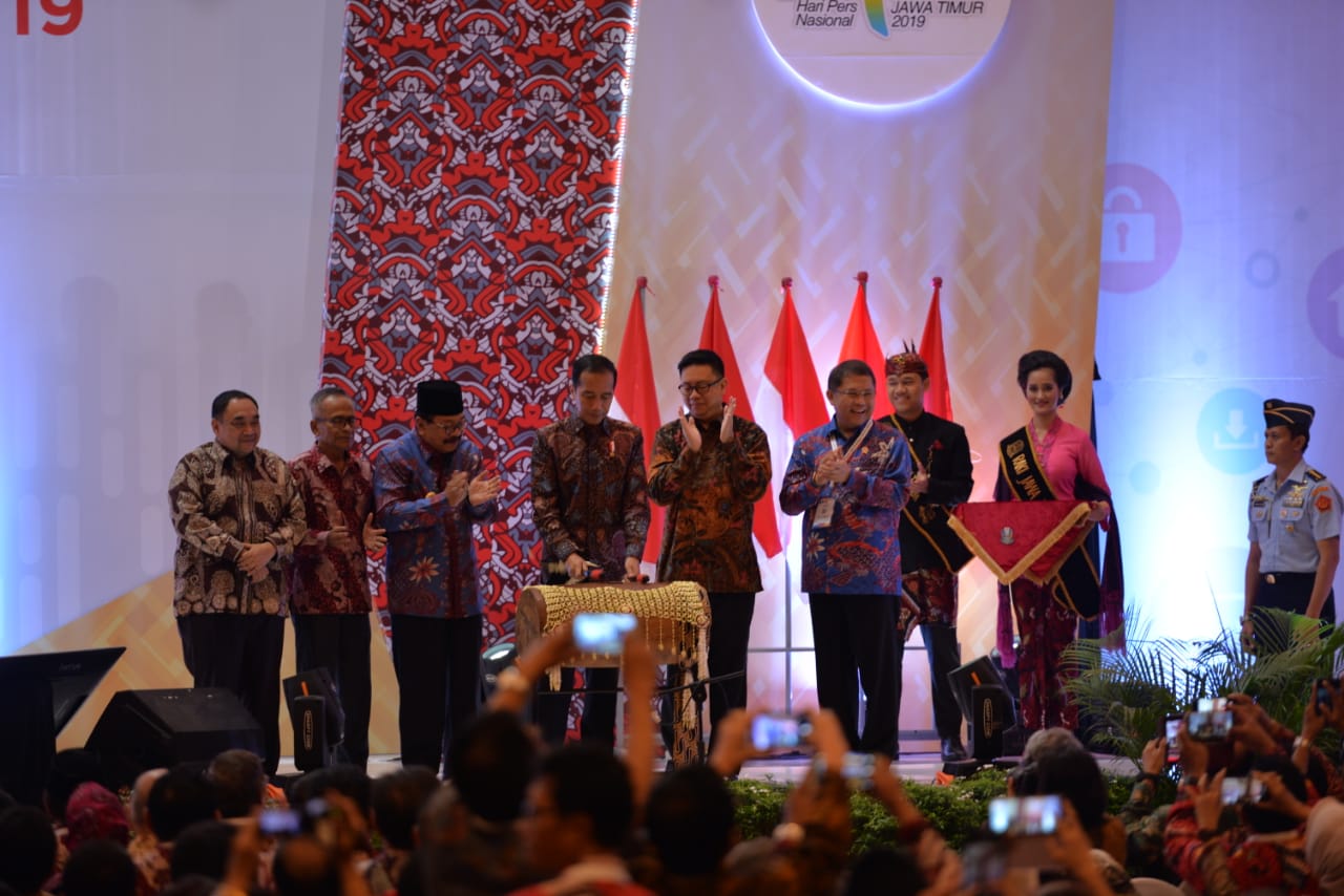Puncak HPN dihadiri Presiden Jokowi, di Surabaya, Sabtu, 9 Februari 2019. (Foto: Istimewa) 