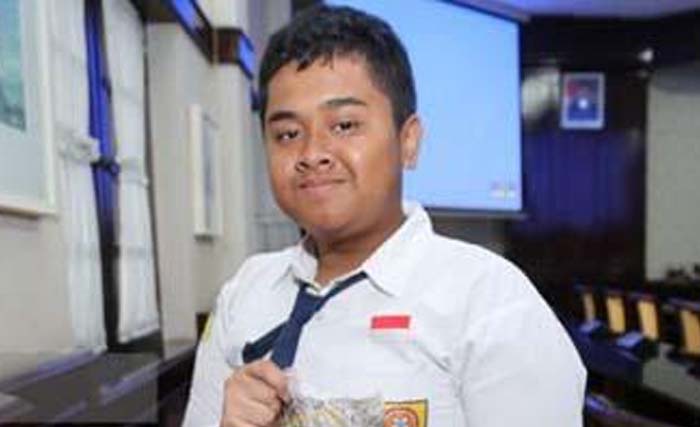Muhammad Izaz Khoirullah Alkhalid, siswa kelas 8 SMPN 23 Kota Surabaya. (Foto:SS.Net)