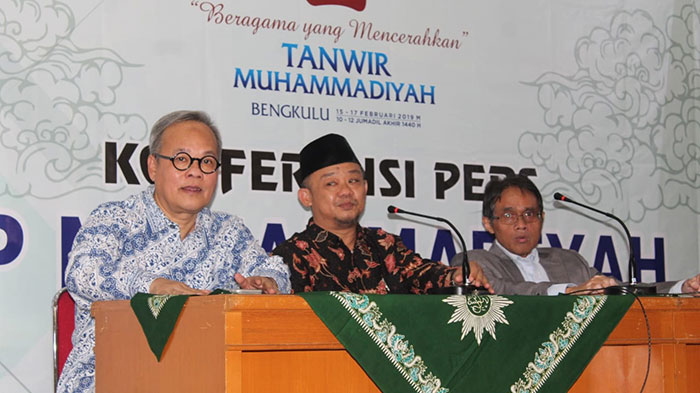 Konferensi pers menjelang digelarnya Tanwir Muhammadiyah di Bengkulu 14-17 Februari 2019. (foto: md for ngopibareng.id)