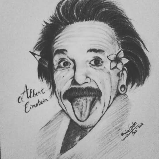 Einstein dengan wajah Bali. (Foto:Senimansketsa)