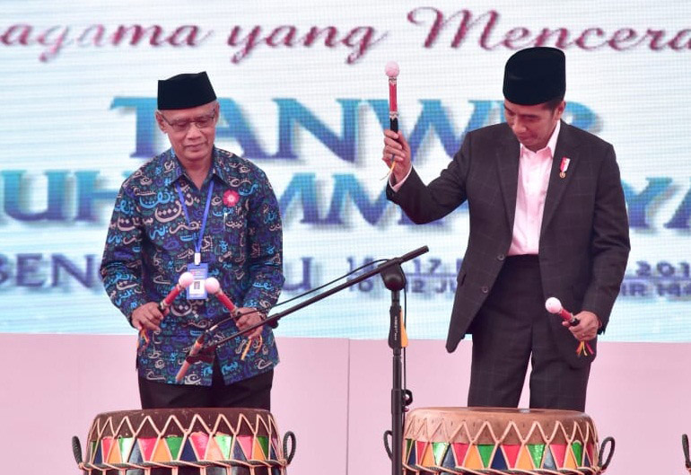 Presiden Joko Widodo, secara resmi membuka Tanwir Ke-51 Muhammadiyah di Bengkulu. (Foto: Media Setpres)