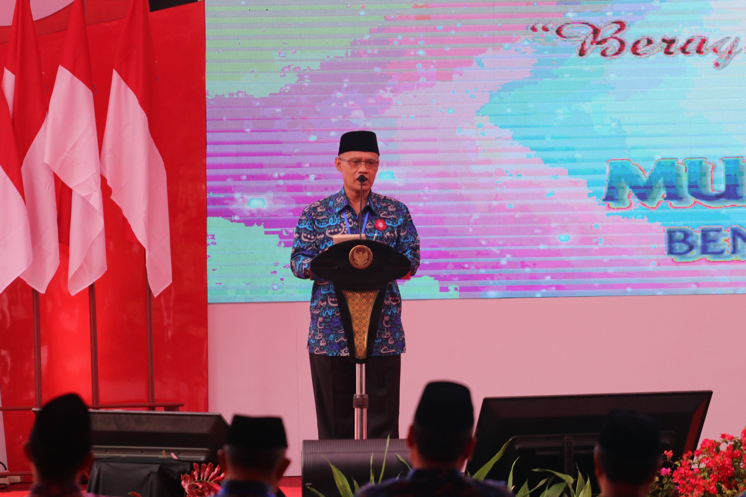 Ketua Umum PP Muhammadiyah, Haedar Nashir, saat pembukaan Tanwir Bengkulu. (Foto: md for ngopibareng.id) 