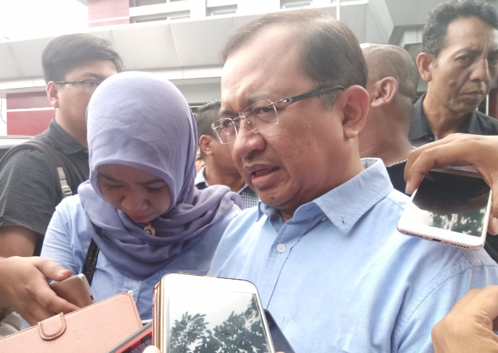 Priyo seusai membesuk Ahmad Dhani di Rutan Klas 1 Surabaya, Medaeng, Sidoarjo, Sabtu, 16 Februari 2019. (Foto: Farid/ngopibareng.id) 